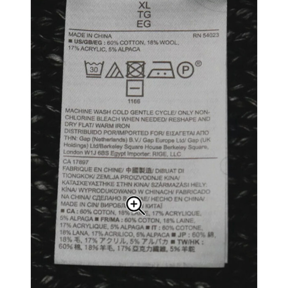 BANANA REPUBLIC Textured Pullover Sweater Size SMALL Black Alpaca Wool BOAT NECK - Picture 4 of 4